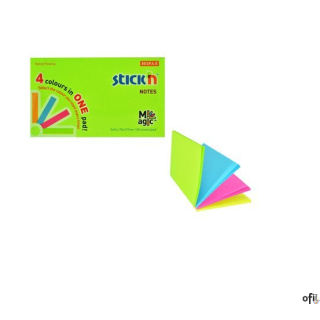 Bloczek STICKN MAGIC PAD 76x127mm neon mix kolorów 21573