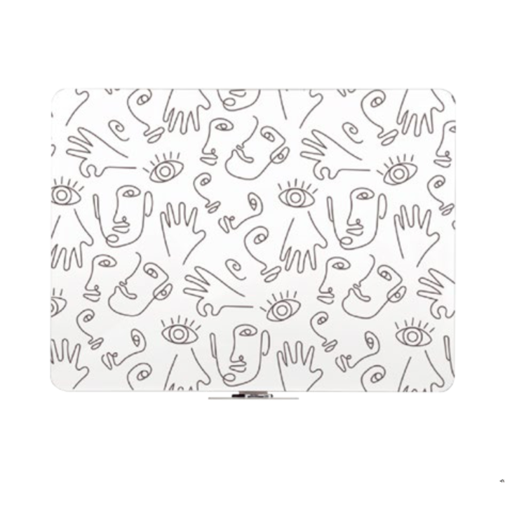 Tablica Qboard bezramowa z eleganckim czarnym wykończeniem, lakierowana biała 120x90cm 2X3 FBQ129