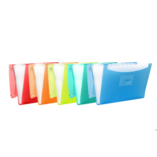 Teczka harmonijkowa Urban A4+ 8 przegródek przejrzysty (10szt.) mix 400147019 OXFORD