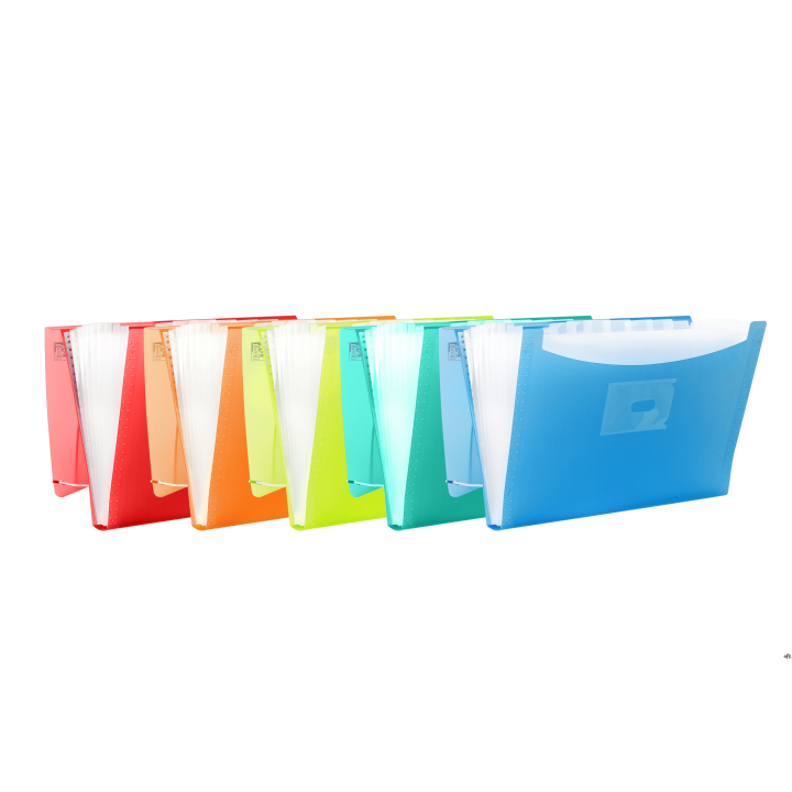 Teczka harmonijkowa Urban A4+ 8 przegródek przejrzysty (10szt.) mix 400147019 OXFORD