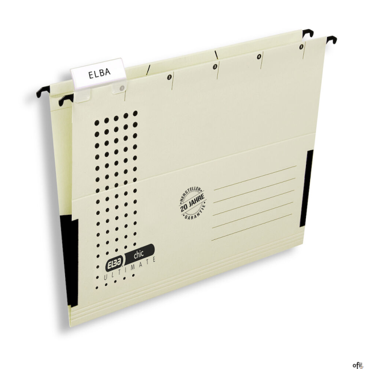 Teczka zawieszana A4 ELBA CHIC ULTIMATE, kremowa, z półciennymi boczkami 100552101 SALE
