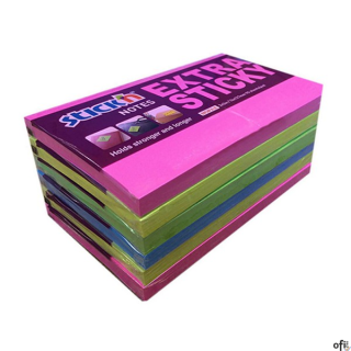 Notes samoprzylepny EXTRA STICKY 76x127mm 4 kol.neon/90 kart. 6szt. Stickin 21687
