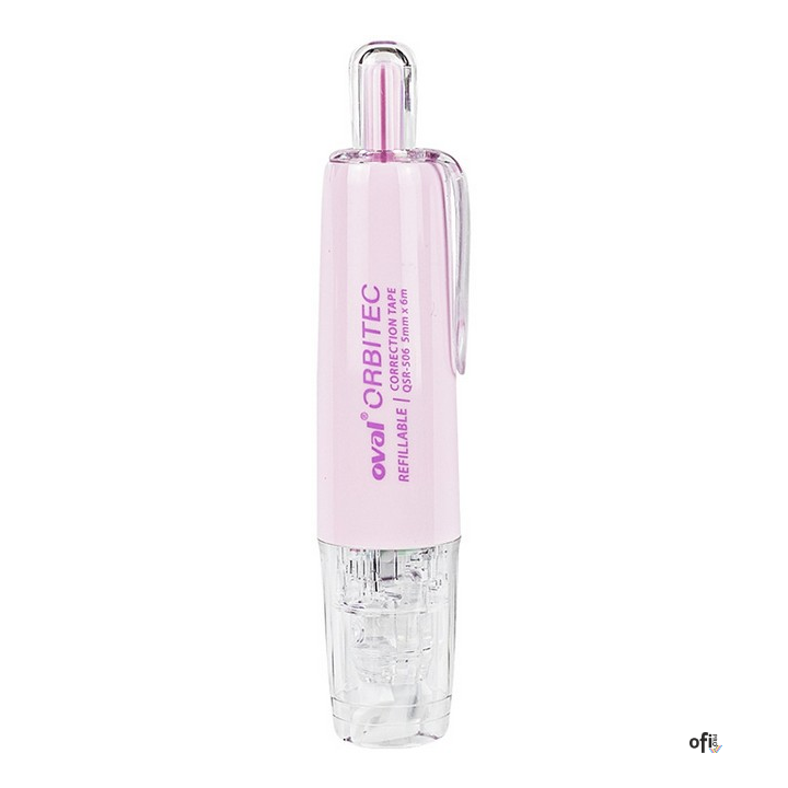 Korektor OVAL w taśmie 5 mm x 6 m QSR-506/1R różowy 160-2402