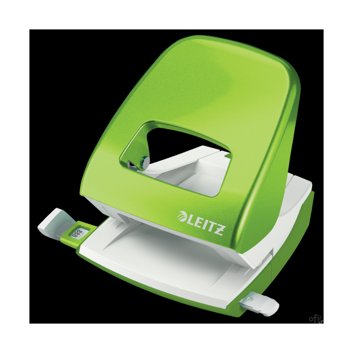 Dziurkacz duży metalowy Leitz WOW, zielony, 10 lat gwarancji, 30 kartek 50081054