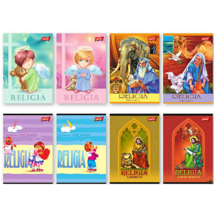 Zeszyt A5 32k kr. L    RELIGIA laminowany kratka UNIPAP 1032