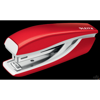 Zszywacz Mini metalowy Leitz WOW, czerwony, 10 lat gwarancji, 10 kartek 55281026