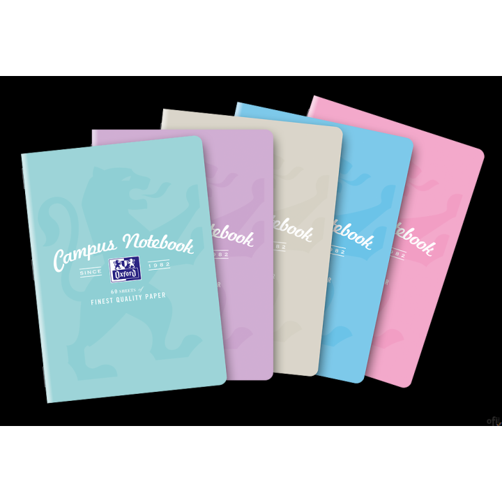 Zeszyt OXFORD CAMPUS A5 60k 90g pastel kratka z marginesem 400160109