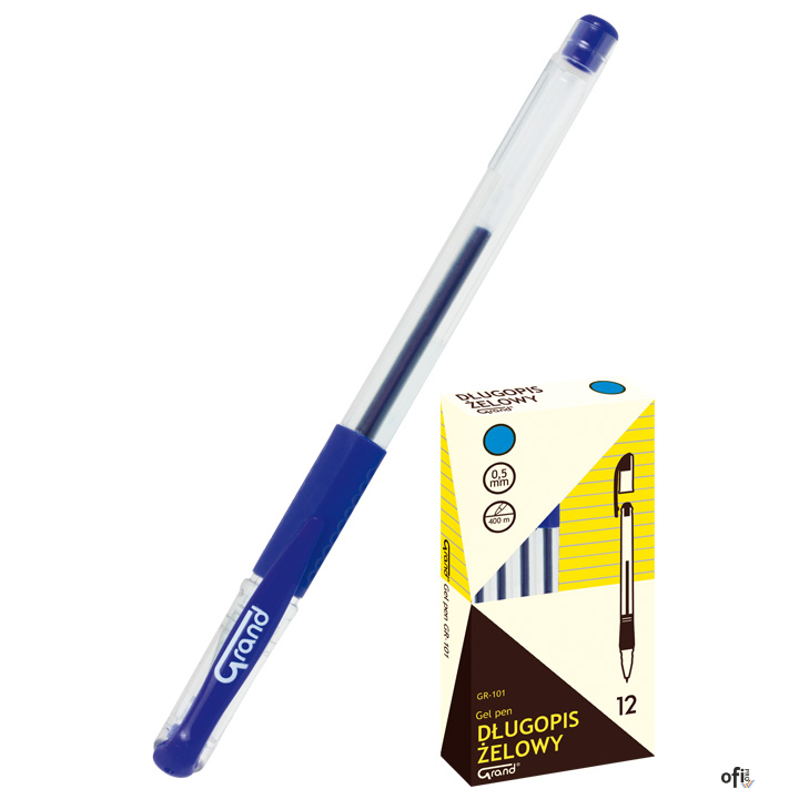 Pióro żelowe niebieskie GR-101 (2 sztuki) 160-1704 GRAND