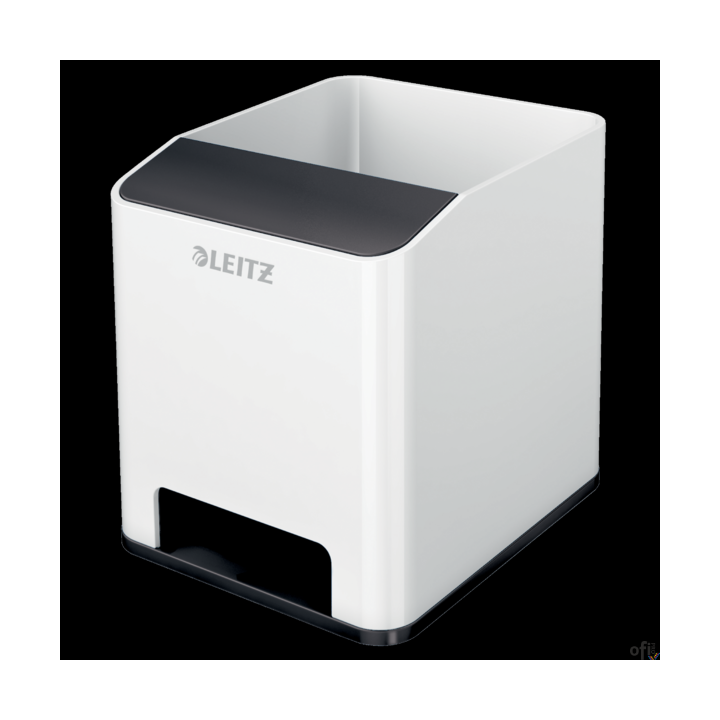 Kubek na długopisy Leitz WOW ze wzmacniaczem dźwięku, czarny 53631095