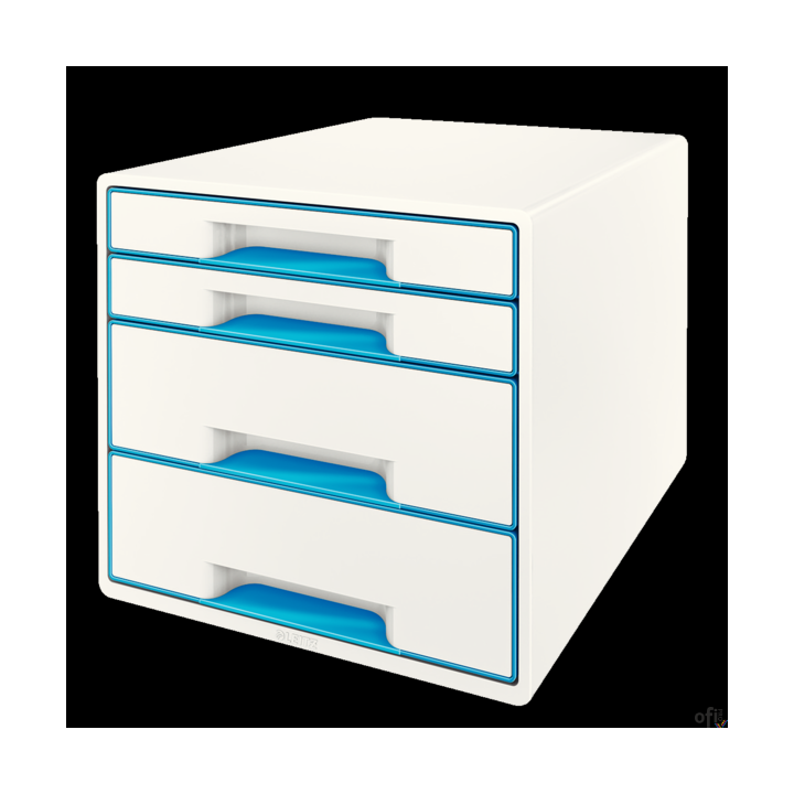 Pojemnik z 4 szufladami LEITZ WOW biało-niebieski 52132036