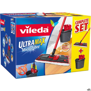 VILEDA Zestaw w kartonie ULTRAMAX mop płaski + wiadro + kij 11508