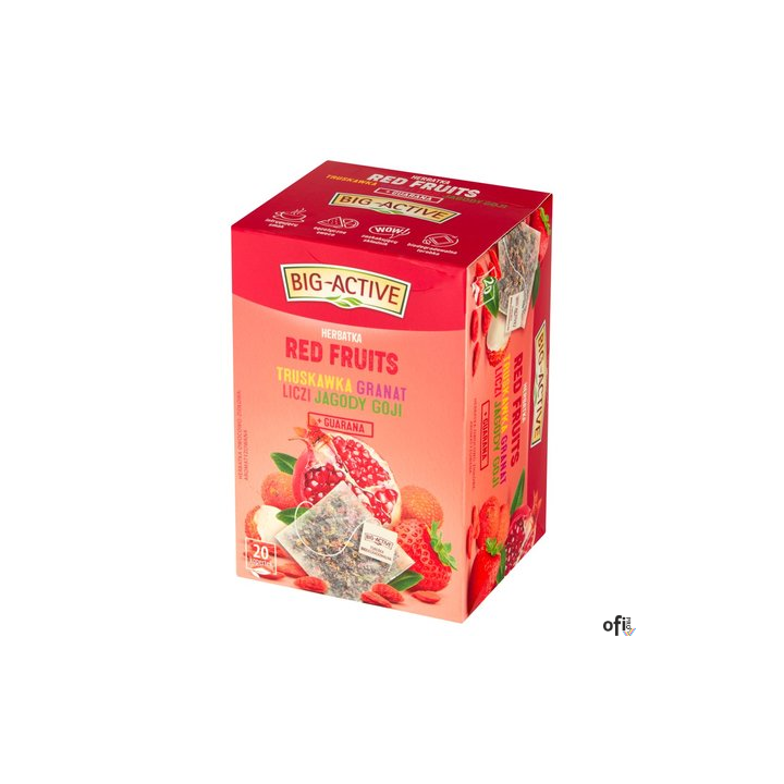 Herbata BIG-ACTIVE RED FRUTIS 20 kopert/45g owocowo-ziołowa