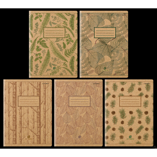 Zeszyt Go Green A5 60k 70g okładka kraft 225g kratka z marginesem 400153377 TOP-2000