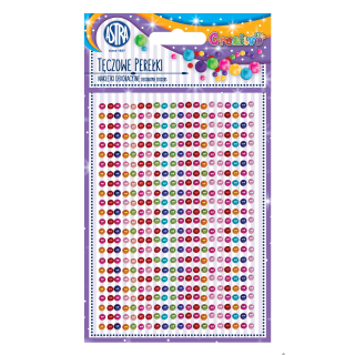 Tęczowe perełki - naklejki dekoracyjne kolorowe perełki ASTRA, 335118012