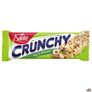 Baton musli Crunchy z orzechami i migdałami 35g SANTE