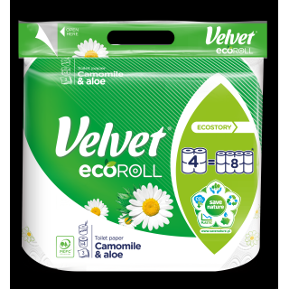 Papier toaletowy Velvet Ecoroll rumianek & aloes 4 rolki
