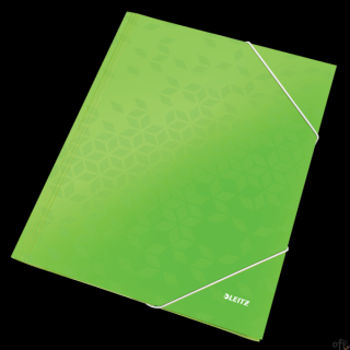 Teczka kartonowa z gumką LEITZ jasno zielona WOW 39820054