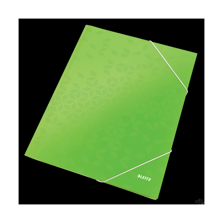 Teczka kartonowa z gumką LEITZ jasno zielona WOW 39820054