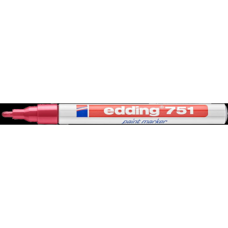 Marker lakierowy 1-2mm 751 czerwony EDDING końcówka okrągła SALE