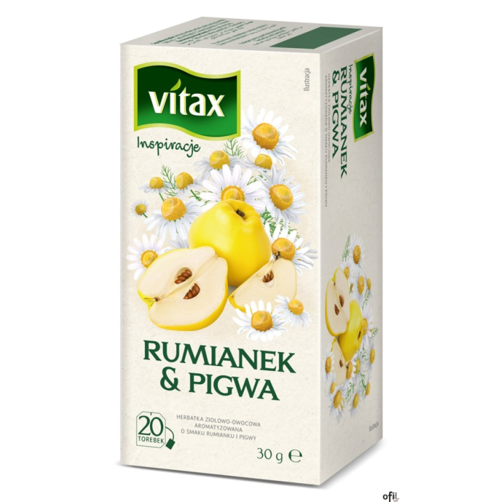 Herbata VITAX INSPIRATIONS Rumianek & Pigwa 20t *1,5g ziołowa bez zawieszki