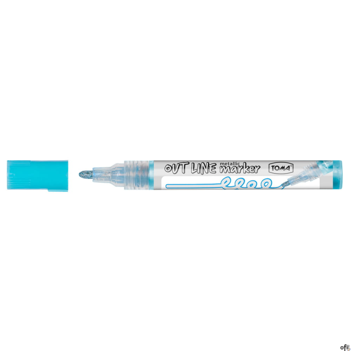 Marker OUTLINE srebrno-niebieski jasny TO-404 Toma