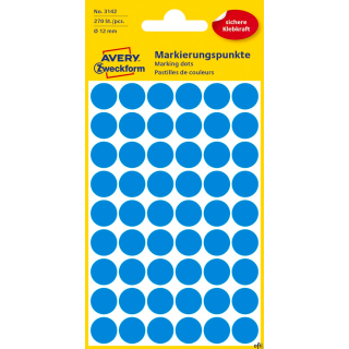 Kółka do zaznaczania niebieskie 3142 Q12 5 ark. Avery Zweckform