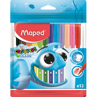 Flamastry COLORPEPS OCEAN 12 kolorów ETUI 845720 MAPED