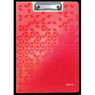 Deska z klipem i okładką Leitz WOW, czerwona 41990026