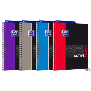 Kołonotatnik A4 80 kartek, kratka / tagi, STUDENT ACTIVEBOOK, OXFORD, 400019520