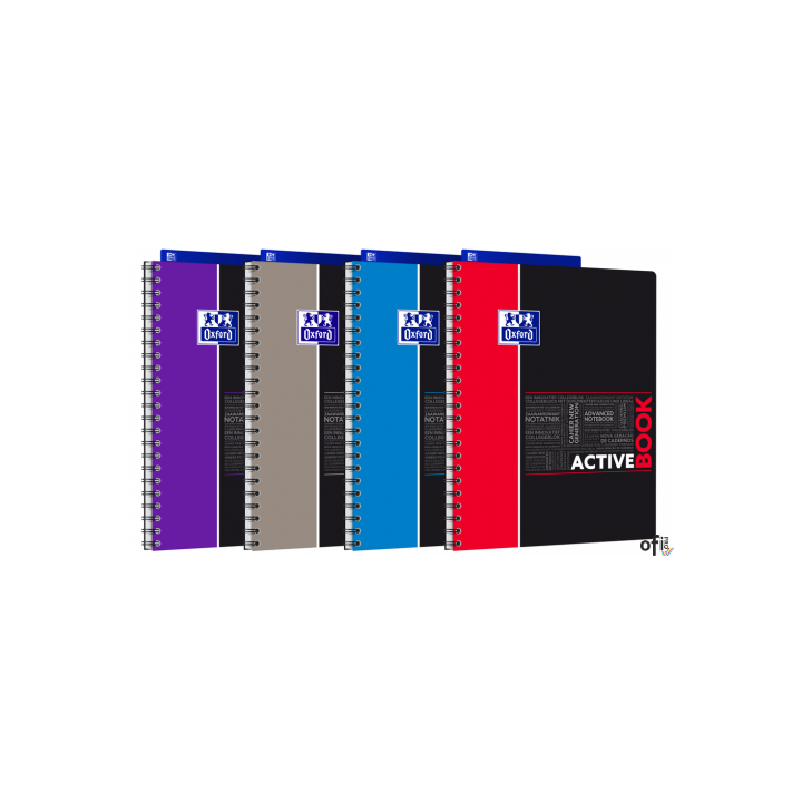 Kołonotatnik A4 80 kartek, kratka / tagi, STUDENT ACTIVEBOOK, OXFORD, 400019520