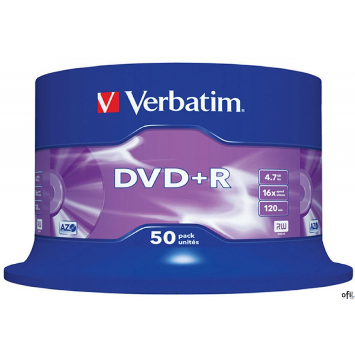 Płyta DVD+R VERBATIM CAKE (50) Matt Silver 4.7GB x16 43550