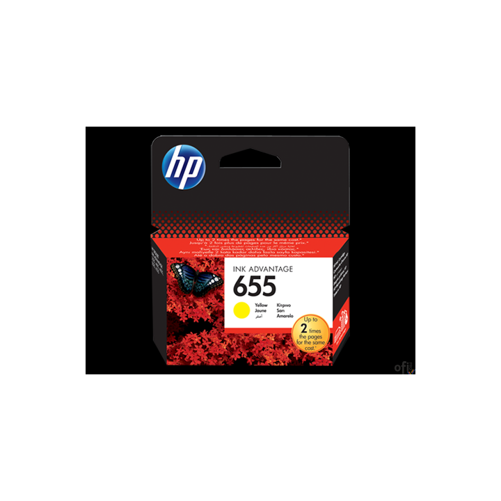 Tusz HP 655 (CZ112AE) żółty 600str 3525/4615/4625/5520/5525/6525