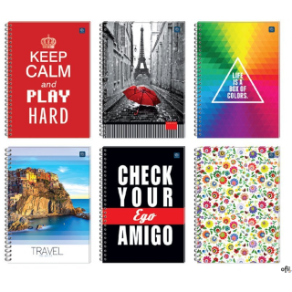 Kołobrulion A4 160k kratka z kolorowymi marginesami INTERDRUK