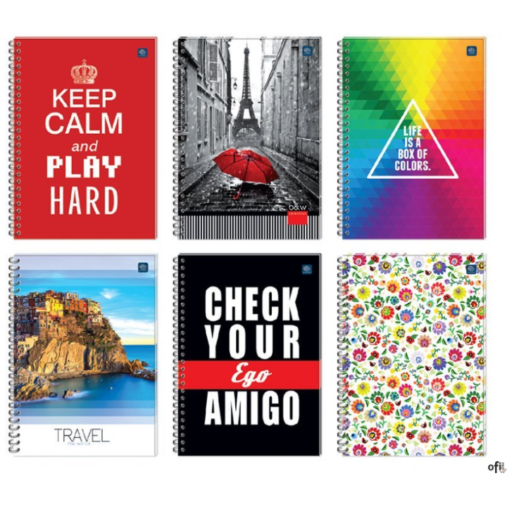 Kołobrulion A4 160k kratka z kolorowymi marginesami INTERDRUK