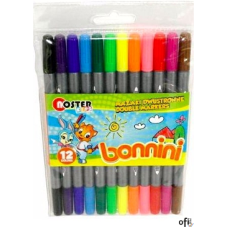 Mazaki dwustronne BONINI 12 kolorów INTERDRUK