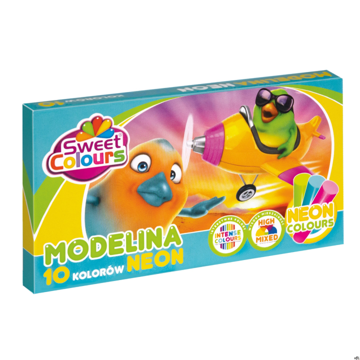 Modelina 10 kolorów fluo Sweet Colours 01440 KOMA-PLAST