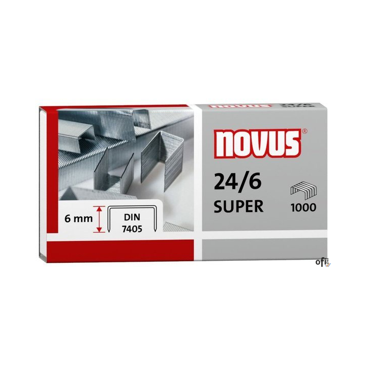 Zszywki 24/6 DIN SUPER 1000sztuk NOVUS 040-0026