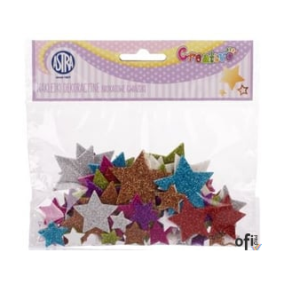 Naklejki dekoracyjne - brokatowe gwiazdki ASTRA, 335117010
