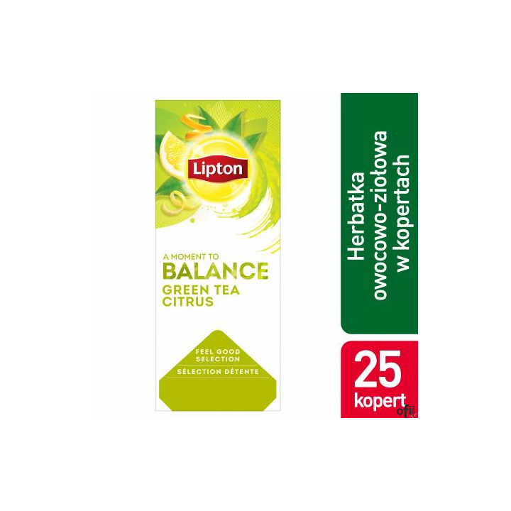 Herbata LIPTON BALANCE Green Tea Citrus (25 kopert fol.)