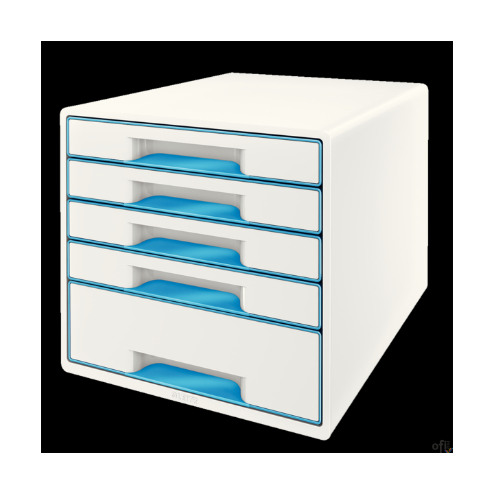 Pojemnik z 5 szufladami LEITZ WOW biało-niebieski 52142036
