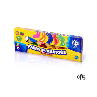 Farby plakatowe Astra 12 kolorów - 10 ml, 83115902