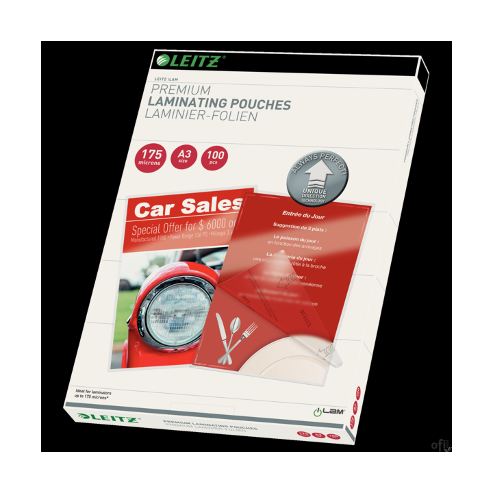 Folia do laminacji Leitz UDT A3 175 mic., 100 szt., 74900000