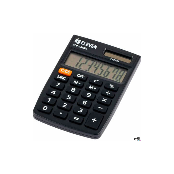 Kalkulator kieszonkowy ELEVEN SLD-100NR, 8-cyfrowy, czarny