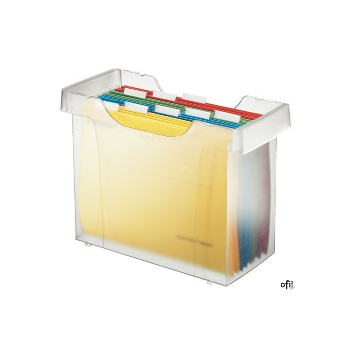 Kartoteka na teczki zawieszane Leitz Plus, przezroczysty, mleczny, 19930303