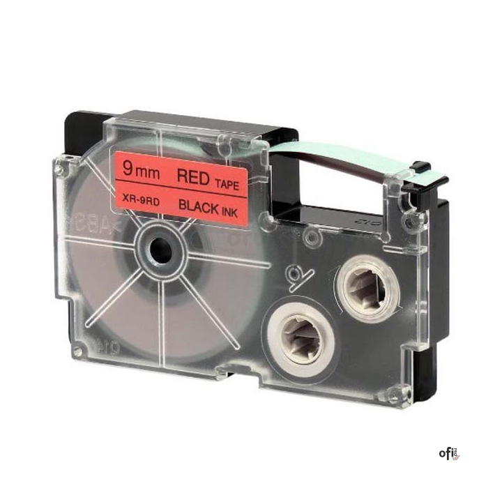 Taśma do drukarek XR 9RD1 9mmx8m czerwona/czarny nadruk CASIO