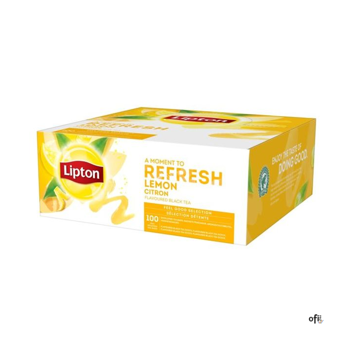 Herbata LIPTON CLASSIC LEMON (100 kopert fol.) czarna