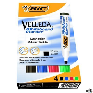 Marker suchościeralny BIC Velleda ECOlutions 1751 mix AST 4szt, 904950