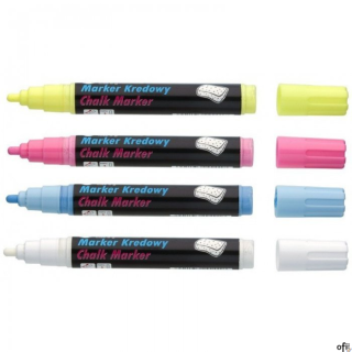 Marker kredowy, końcówka ścięta 15mm, 25g tuszu niebieski TO-290 Toma