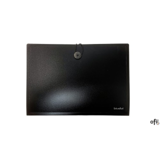 Teczka harmonijkowa A4 PP 7 przegródek czarna TH-A4-01 Biurfol