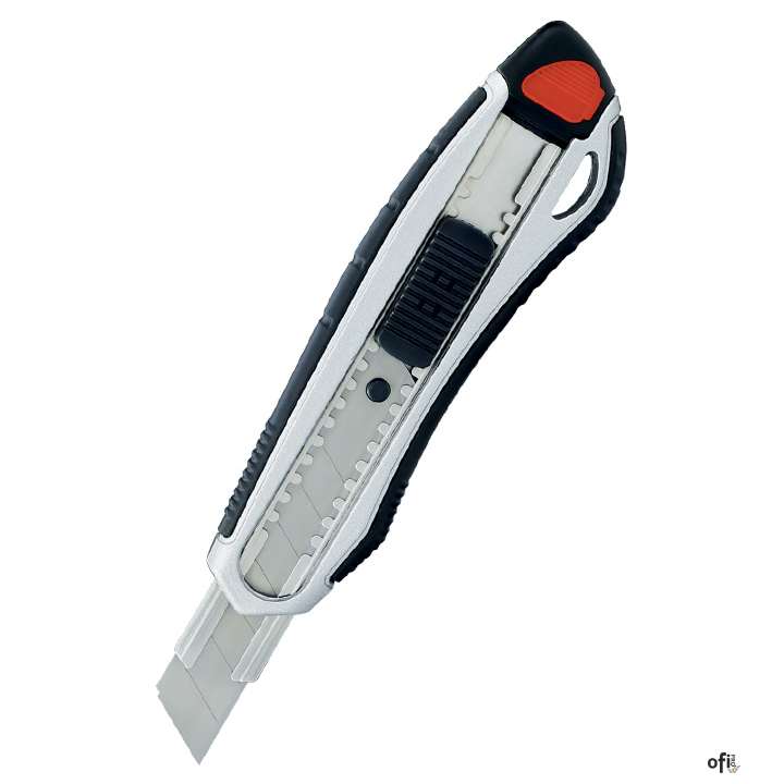 Nóż do papieru GR-8100 ALUMINIOWY, mix kolorów, 18 mm GRAND 130-1657